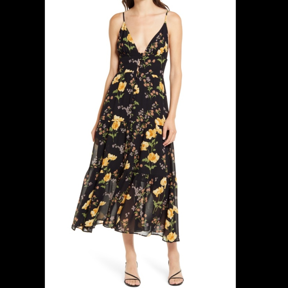 Reformation jaden midi dress floral marseille 4